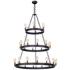 Maxim Noble 50" Wide 3-Tier 30-Light Candelabra Ring Chandelier