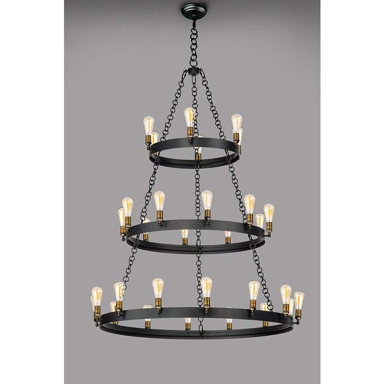 Image 3 Maxim Noble 50" Wide 3-Tier 30-Light Candelabra Ring Chandelier more views