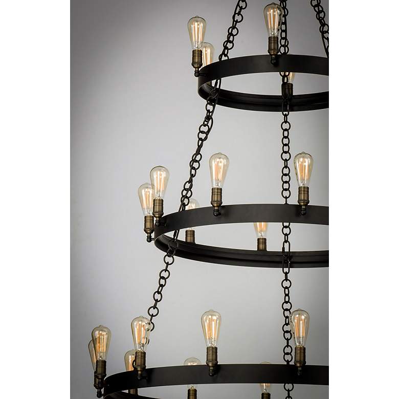 Image 4 Maxim Noble 50" Wide 3-Tier 30-Light Candelabra Ring Chandelier more views