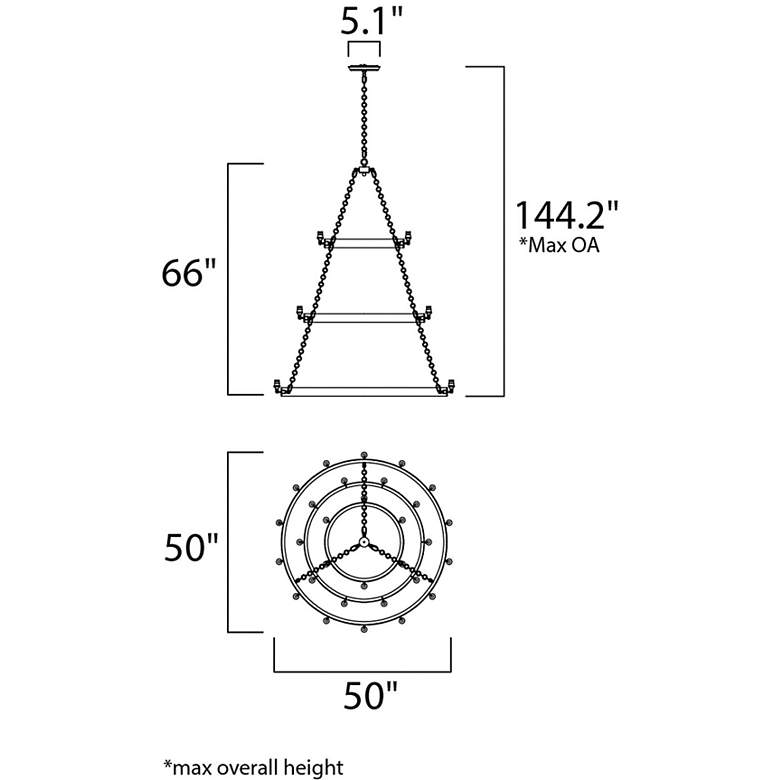 Image 6 Maxim Noble 50" Wide 3-Tier 30-Light Candelabra Ring Chandelier more views