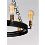 3_Maxim Noble 50" Wide Black 14-Light Wagon Wheel Chandelier more views