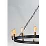 4_Maxim Noble 50" Wide Black 14-Light Wagon Wheel Chandelier more views