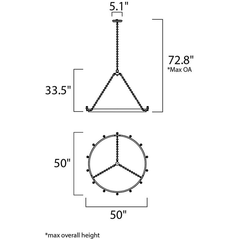 Image 5 Maxim Noble 50" Wide Black 14-Light Wagon Wheel Chandelier more views