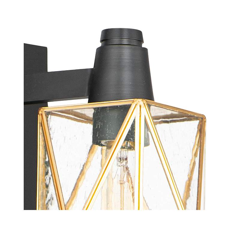 Image 2 Maxim Nofolk 13 1/4 inch High Black and Brass Outdoor Wall Light more views