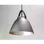 Thumbnail3 of Maxim Nordic 14.25" Leather and Silver Platinum Modern Pendant Light more views