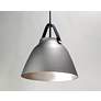 Maxim Nordic 14.25" Leather and Silver Platinum Modern Pendant Light