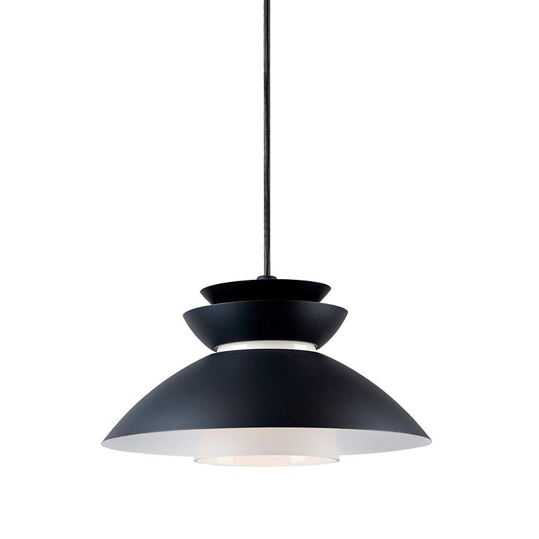 Image 2 Maxim Nordic 14.25" Wide Black Finish Modern Saucer Pendant Light more views