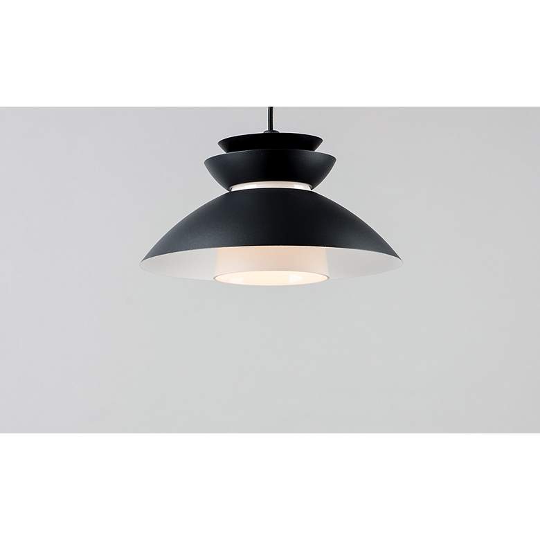 Image 3 Maxim Nordic 14.25" Wide Black Finish Modern Saucer Pendant Light more views