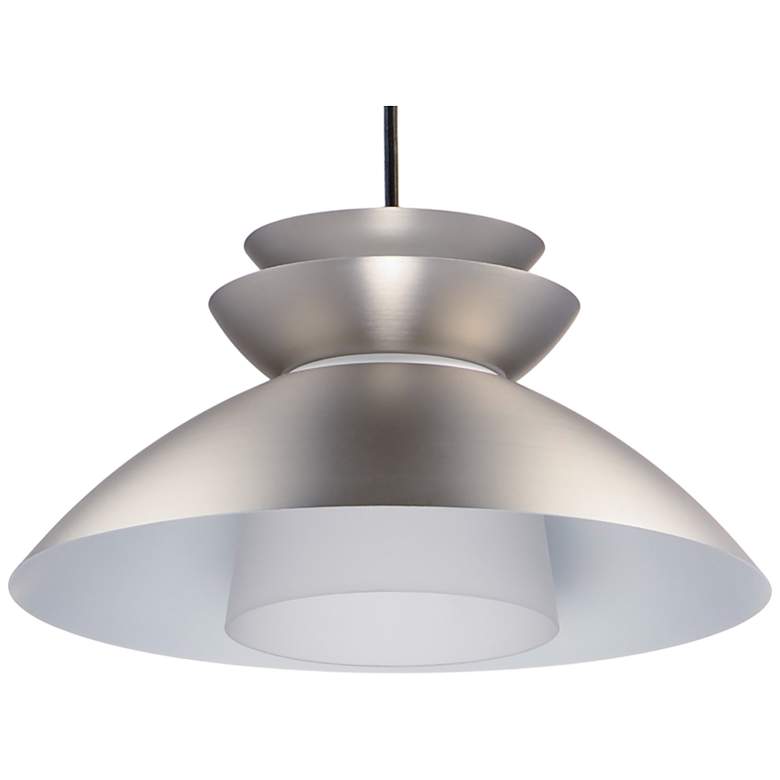 Image 2 Maxim Nordic 14.25" Wide Brushed Platinum Modern Saucer Pendant Light more views