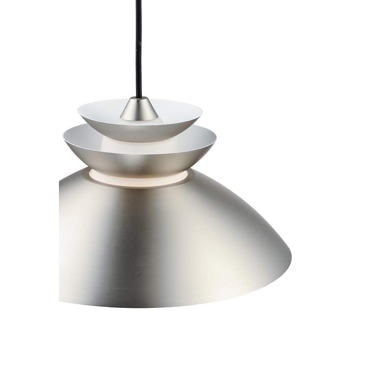 Image 3 Maxim Nordic 14.25" Wide Brushed Platinum Modern Saucer Pendant Light more views
