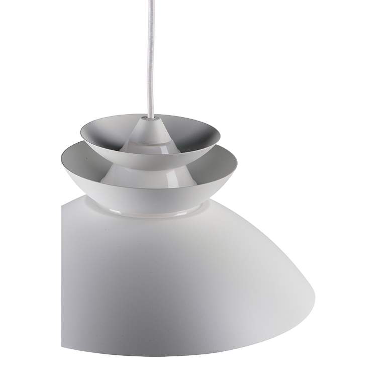 Image 2 Maxim Nordic 14.25" Wide White Finish Modern Saucer Pendant Light more views