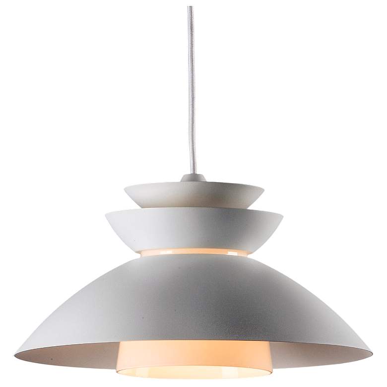 Image 3 Maxim Nordic 14.25" Wide White Finish Modern Saucer Pendant Light more views