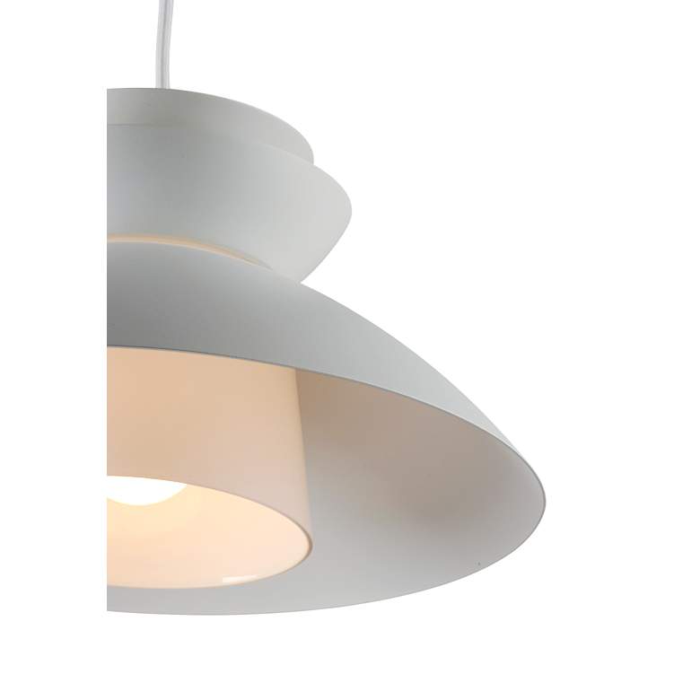 Image 4 Maxim Nordic 14.25" Wide White Finish Modern Saucer Pendant Light more views