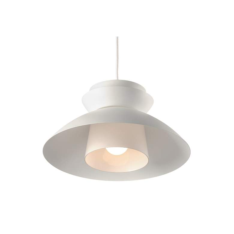 Image 5 Maxim Nordic 14.25" Wide White Finish Modern Saucer Pendant Light more views