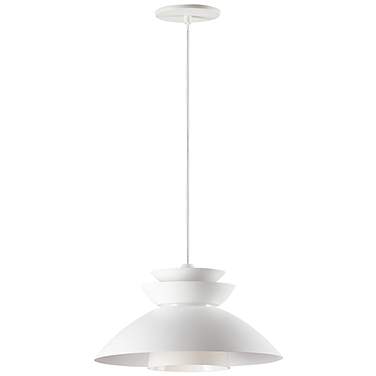 Maxim Nordic 14 1/4" Wide White Finish Modern Saucer Pendant Light