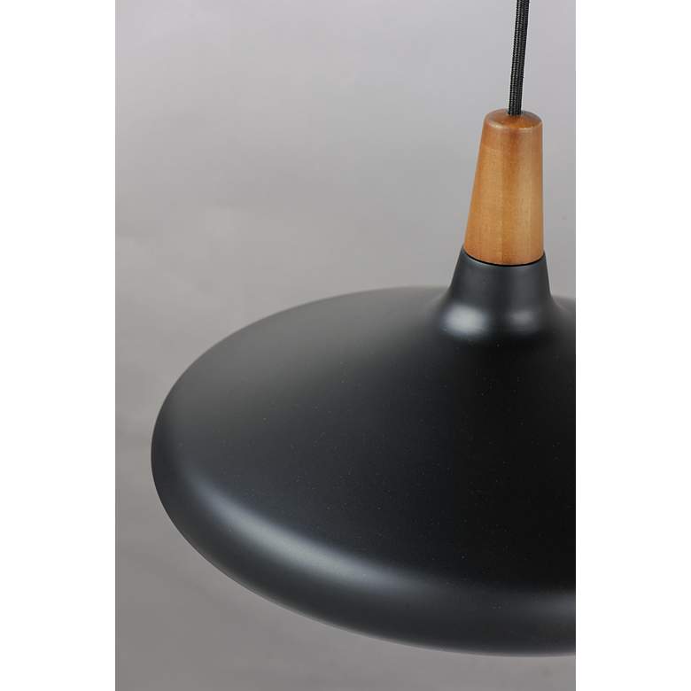 Image 4 Maxim Nordic 15.25" Wide Walnut and Black Modern Pendant Light more views