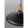 7_Maxim Nordic 15.25" Wide Walnut and Black Modern Pendant Light more views
