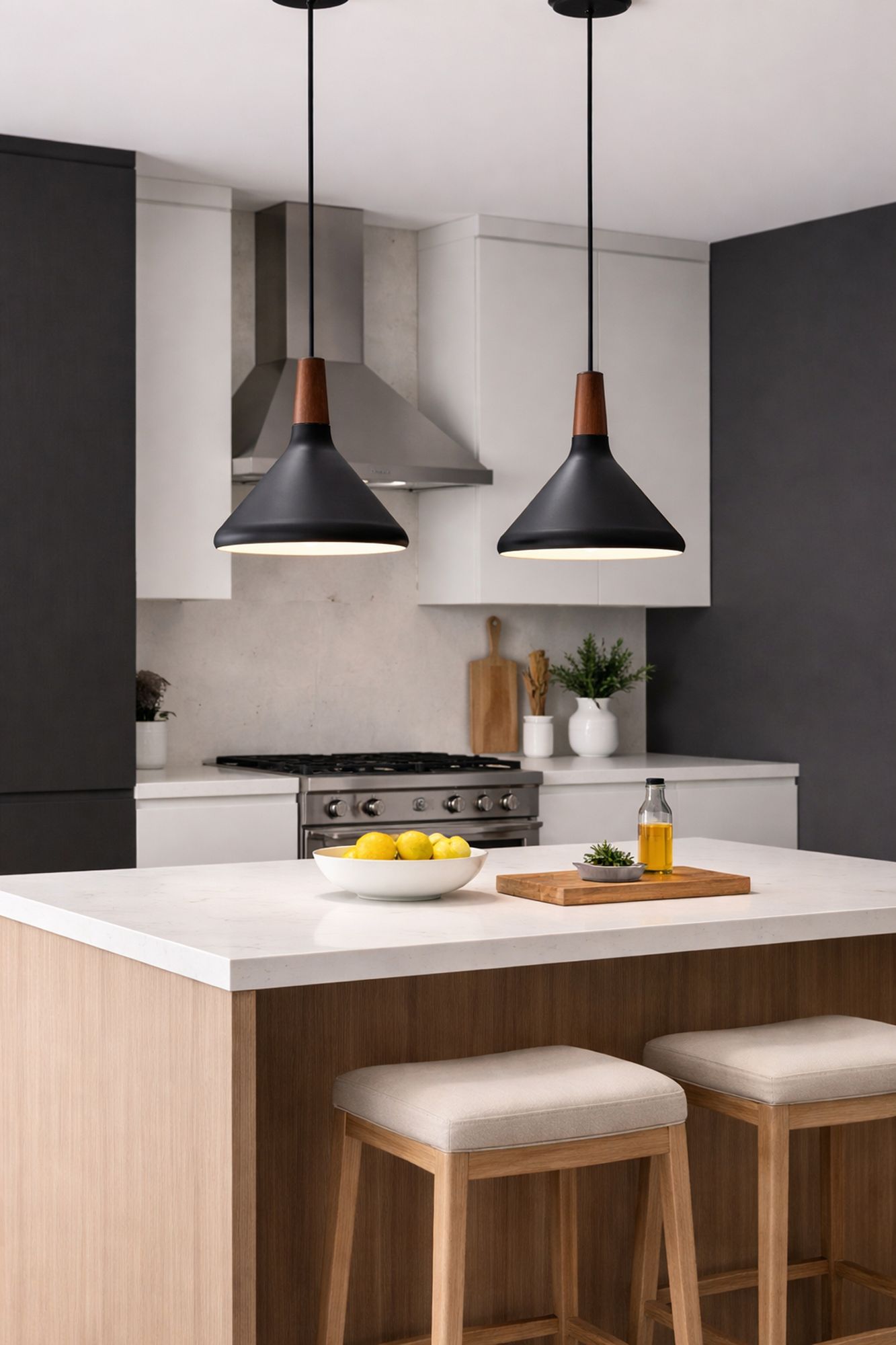Image 5 Maxim Nordic 7" Wide Black Aluminum Modern Cone Mini Pendant more views