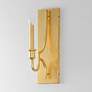 3_Maxim Normandy 15" High Gold Leaf Wall Sconce more views