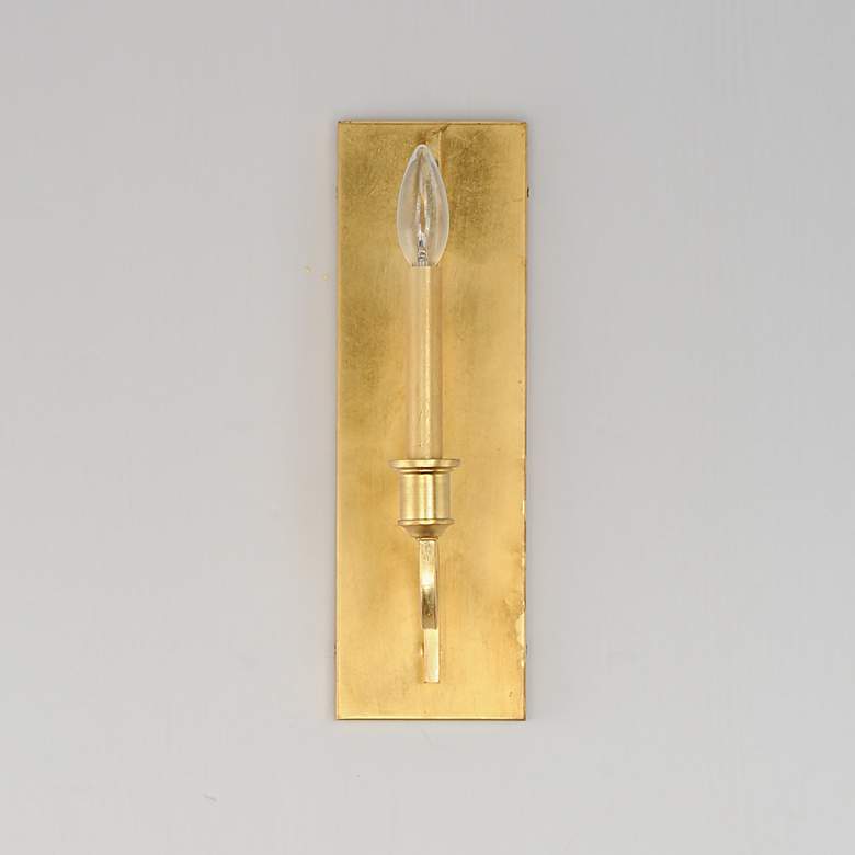 Image 4 Maxim Normandy 15" High Gold Leaf Wall Sconce more views