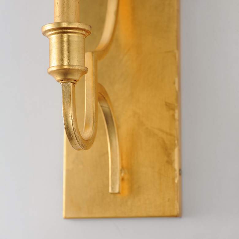 Image 5 Maxim Normandy 15" High Gold Leaf Wall Sconce more views