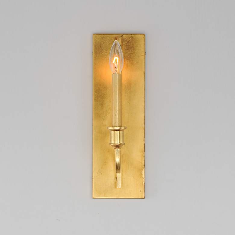 Image 6 Maxim Normandy 15" High Gold Leaf Wall Sconce more views