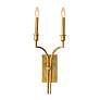 3_Maxim Normandy 24 1/4" High Gold Leaf 2-Light Wall Sconce more views