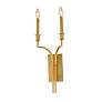5_Maxim Normandy 24 1/4" High Gold Leaf 2-Light Wall Sconce more views