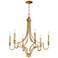 Maxim Normandy 29" Wide Gold Leaf 6-Light Chandelier