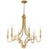 Maxim Normandy 29" Wide Gold Leaf 6-Light Chandelier