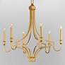 3_Maxim Normandy 29" Wide Gold Leaf 6-Light Chandelier more views