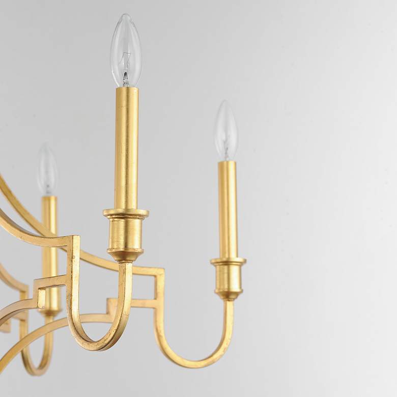 Image 4 Maxim Normandy 29" Wide Gold Leaf 6-Light Chandelier more views