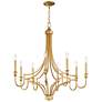 1_Maxim Normandy 34" Wide Gold Leaf 8-Light Chandelier