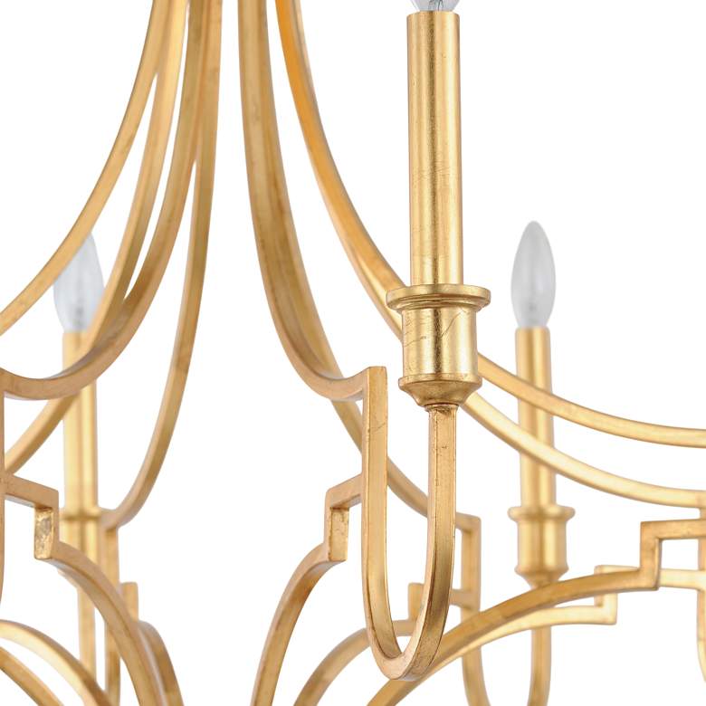 Image 2 Maxim Normandy 34" Wide Gold Leaf 8-Light Chandelier more views