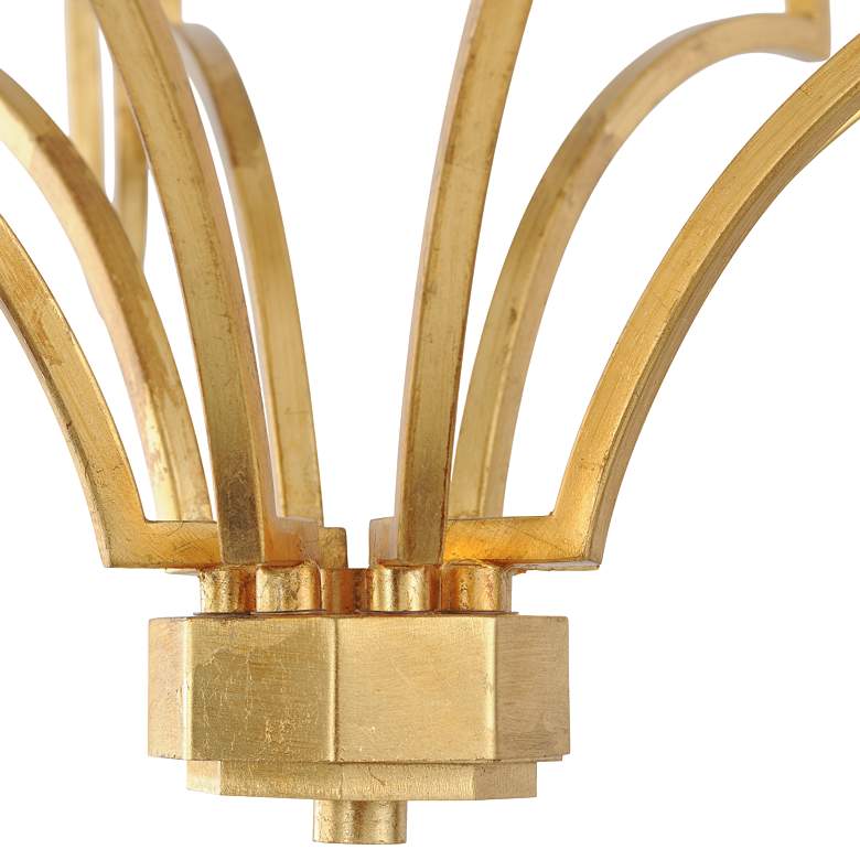 Image 3 Maxim Normandy 34" Wide Gold Leaf 8-Light Chandelier more views