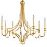 4_Maxim Normandy 34" Wide Gold Leaf 8-Light Chandelier more views