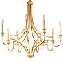 5_Maxim Normandy 34" Wide Gold Leaf 8-Light Chandelier more views