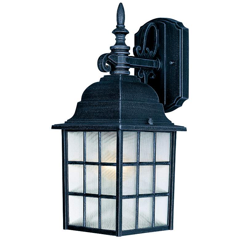 Image 1 Maxim North Church 14 1/4" High Black Outdoor Wall Light