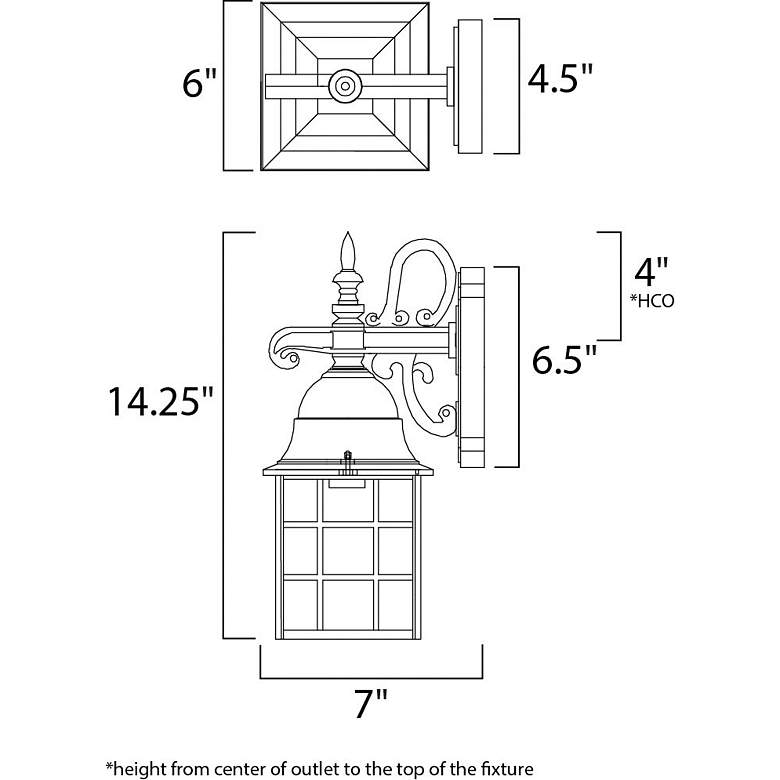 Image 2 Maxim North Church 14 1/4" High Black Outdoor Wall Light more views