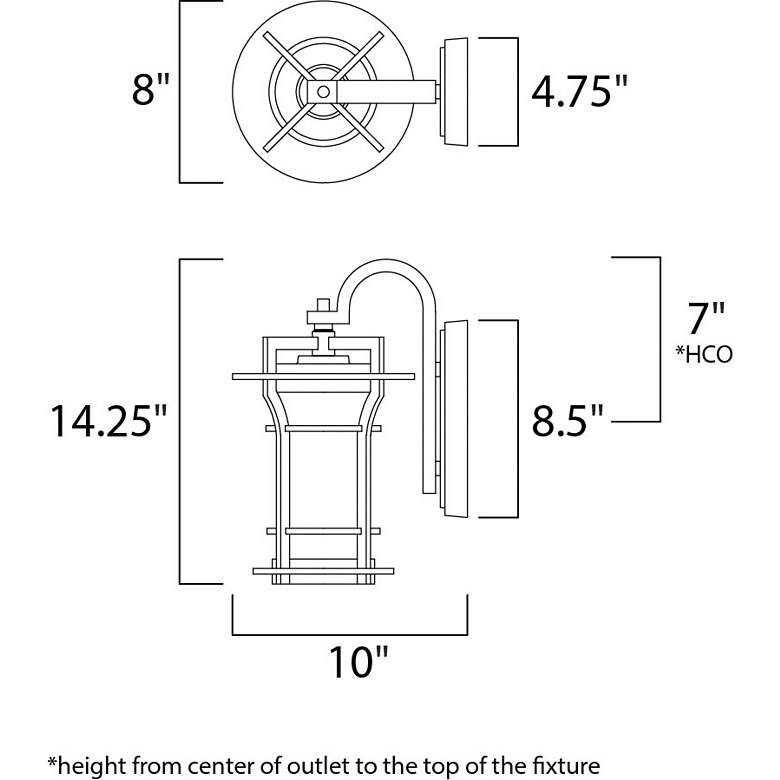 Image 2 Maxim Oakville 14.3" High Outdoor Wall Light more views