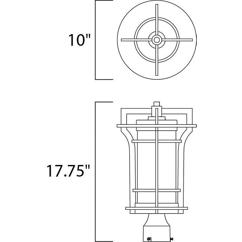 Image 2 Maxim Oakville 17 3/4" High Black Oxide Outdoor Post Light more views