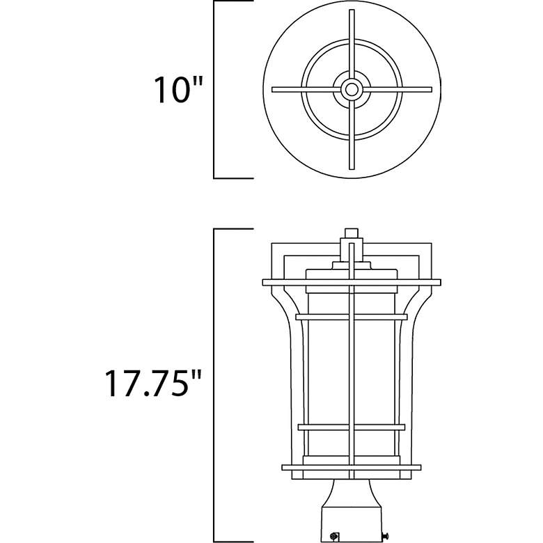 Image 2 Maxim Oakville 17 3/4"H Black Oxide LED Outdoor Post Light more views
