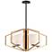 Maxim Oblique 30 1/4" Wide Gold and Black 5-Light Chandelier
