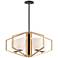 Maxim Oblique 30 1/4" Wide Gold and Black 5-Light Chandelier