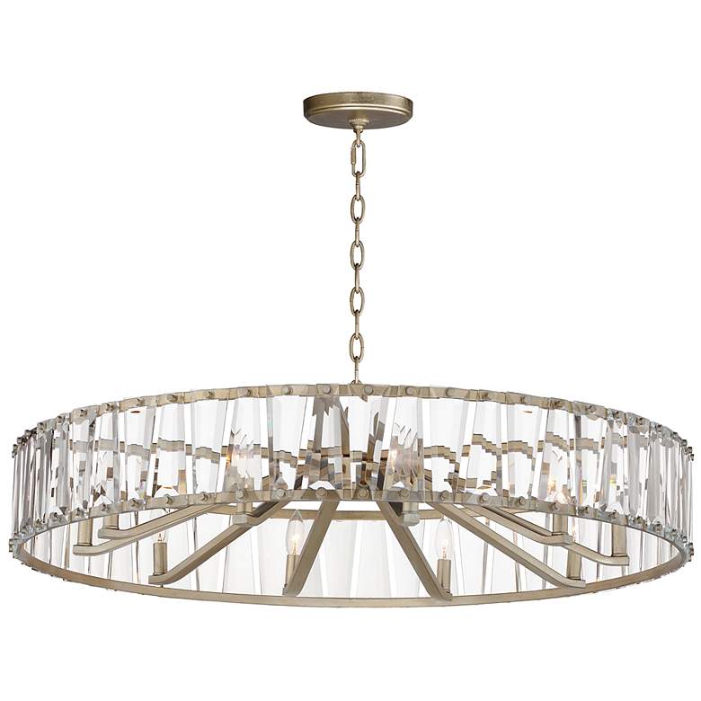Image 1 Maxim Odeon 40" Wide Golden Silver 10-Light Chandelier