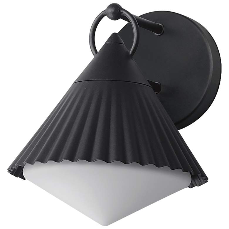Image 1 Maxim Odette 9 1/2" High Black Outdoor Wall Light