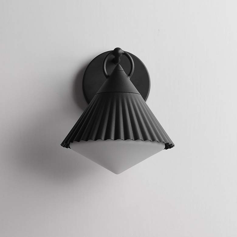 Image 2 Maxim Odette 9 1/2" High Black Outdoor Wall Light more views