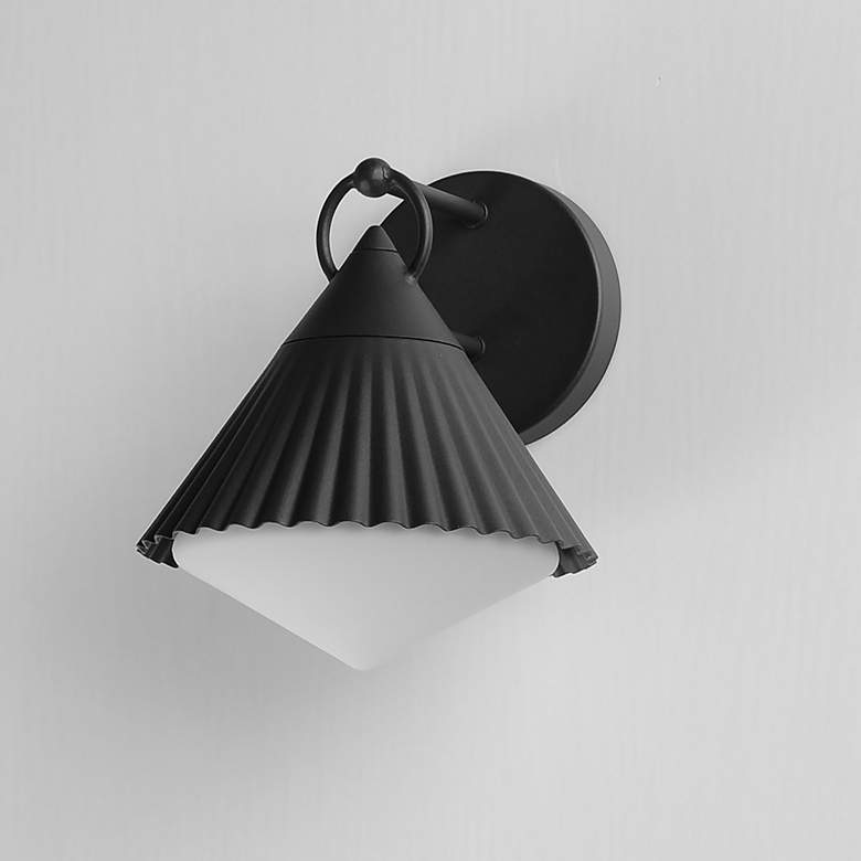 Image 4 Maxim Odette 9 1/2" High Black Outdoor Wall Light more views