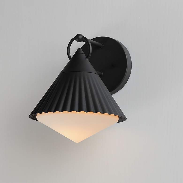 Image 5 Maxim Odette 9 1/2" High Black Outdoor Wall Light more views