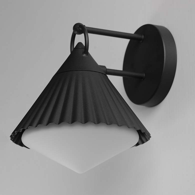 Image 6 Maxim Odette 9 1/2" High Black Outdoor Wall Light more views